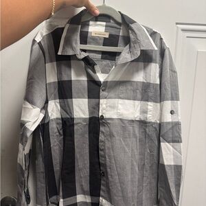 Burberry Monochrome Plaid Shirt